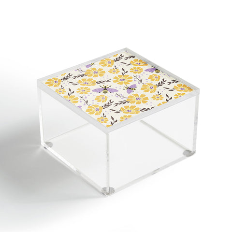 Avenie Spring Bees Lavender Acrylic Box
