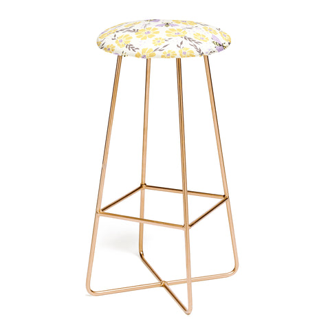Avenie Spring Bees Lavender Bar Stool