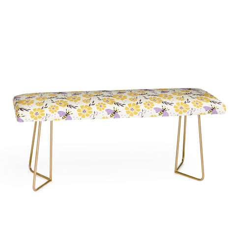 Avenie Spring Bees Lavender Bench