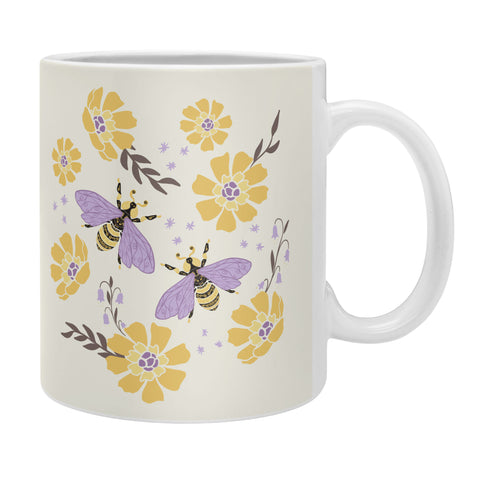 Avenie Spring Bees Lavender Coffee Mug