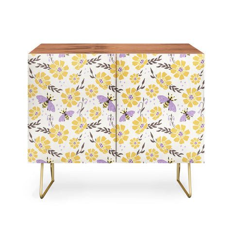 Avenie Spring Bees Lavender Credenza