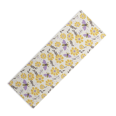 Avenie Spring Bees Lavender Yoga Mat