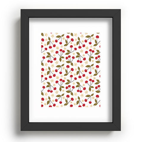 Avenie Spring Garden Cherries Recessed Framing Rectangle