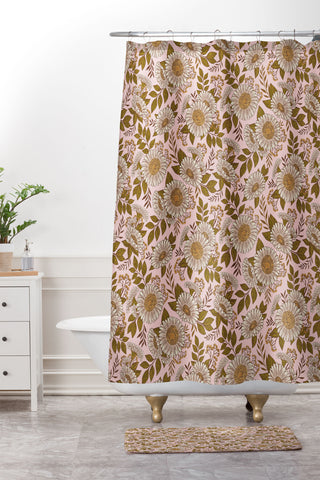 Avenie Spring Garden Collection I Shower Curtain And Mat