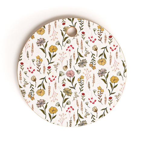 Avenie Spring Garden Collection IV Cutting Board Round