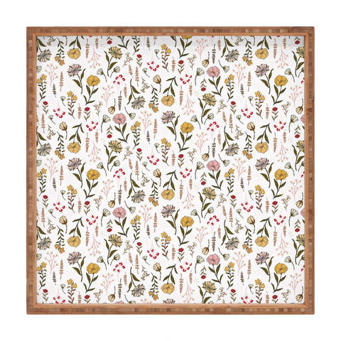 Avenie Spring Garden Collection IV Square Tray