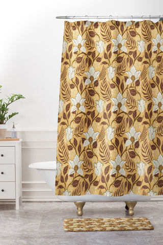 Avenie Spring Garden Collection V Shower Curtain And Mat