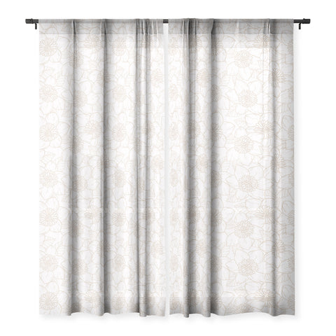 Avenie Spring Garden Collection VI Sheer Window Curtain
