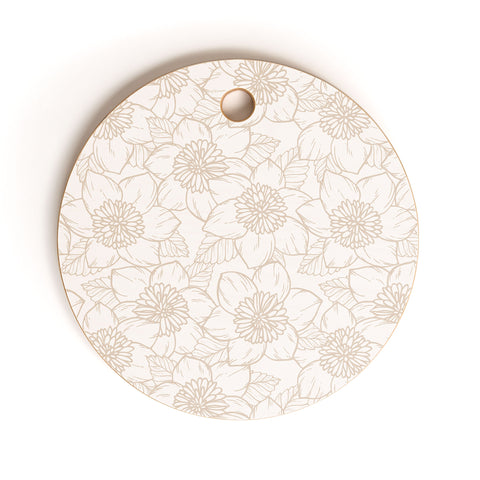Avenie Spring Garden Collection VI Cutting Board Round