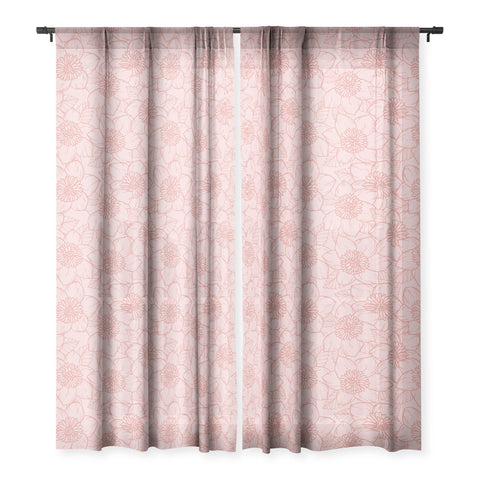 Avenie Spring Garden Collection VIII Sheer Window Curtain
