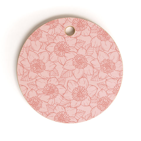 Avenie Spring Garden Collection VIII Cutting Board Round