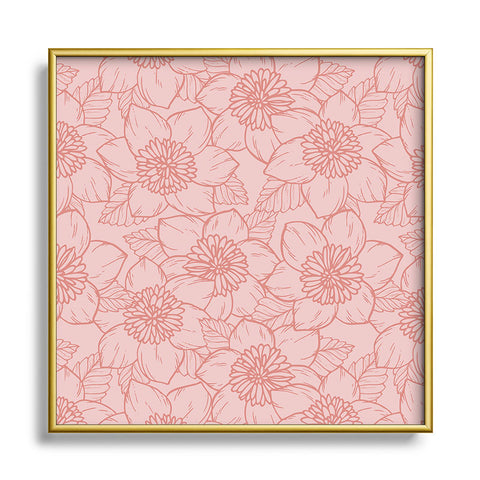 Avenie Spring Garden Collection VIII Metal Square Framed Art Print