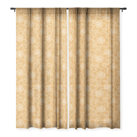 Avenie Spring Garden Collection X Sheer Window Curtain