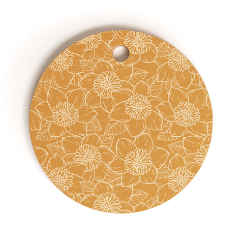 Avenie Spring Garden Collection X Cutting Board Round