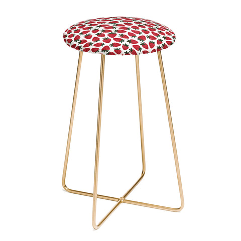Avenie Spring Garden Strawberries Counter Stool