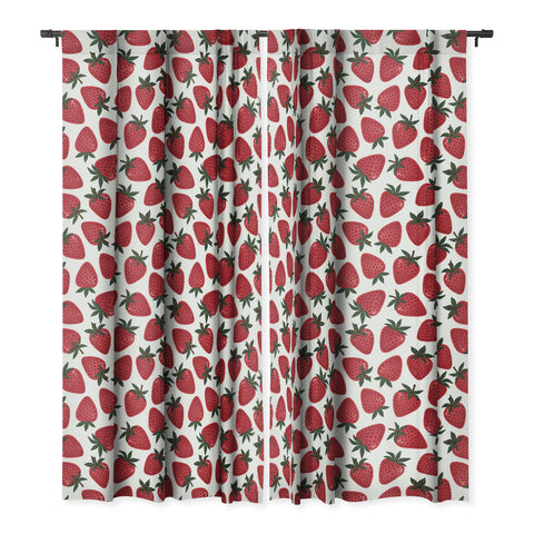 Avenie Spring Garden Strawberries Blackout Window Curtain