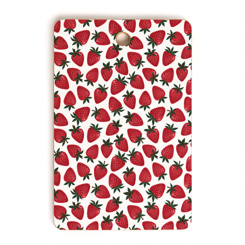 Avenie Spring Garden Strawberries Cutting Board Rectangle