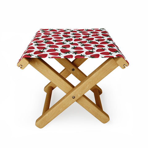 Avenie Spring Garden Strawberries Folding Stool