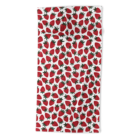 Avenie Spring Garden Strawberries Beach Towel