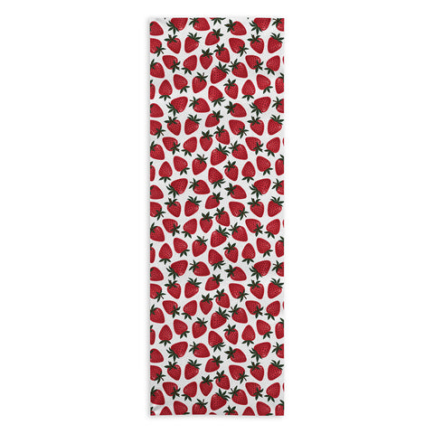 Avenie Spring Garden Strawberries Yoga Towel