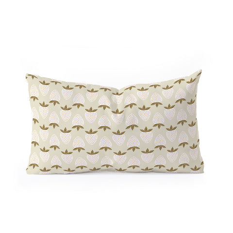 Avenie Spring Garden Strawberry Oblong Throw Pillow
