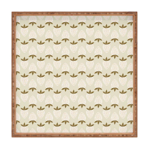 Avenie Spring Garden Strawberry Square Tray