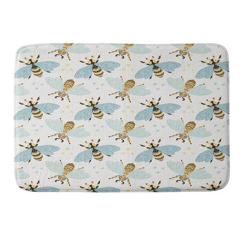 Avenie Spring Honey Bee Memory Foam Bath Mat