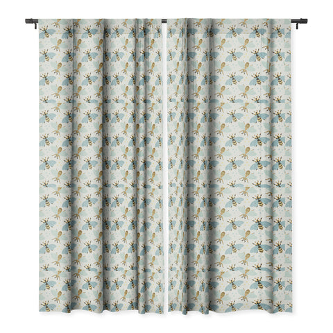 Avenie Spring Honey Bee Blackout Window Curtain