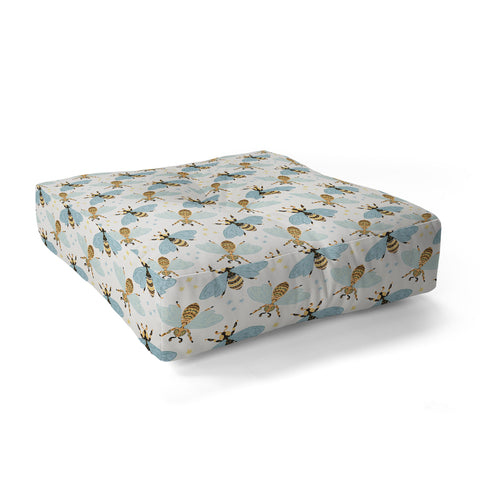 Avenie Spring Honey Bee Floor Pillow Square