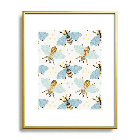 Avenie Spring Honey Bee Metal Framed Art Print