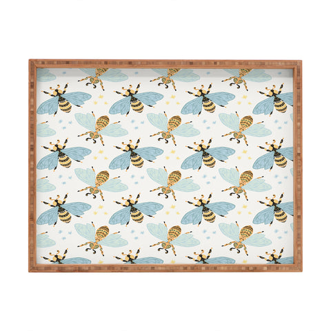 Avenie Spring Honey Bee Rectangular Tray