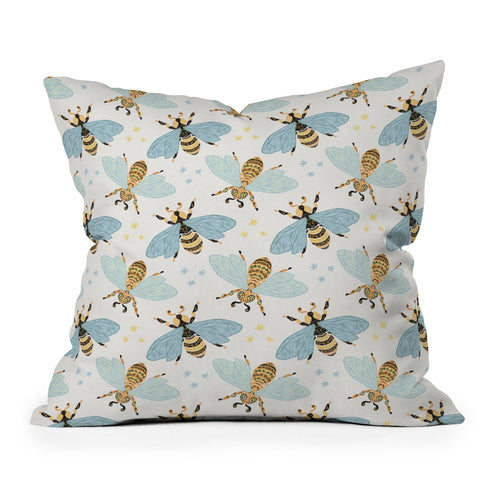 Avenie Spring Honey Bee Throw Pillow