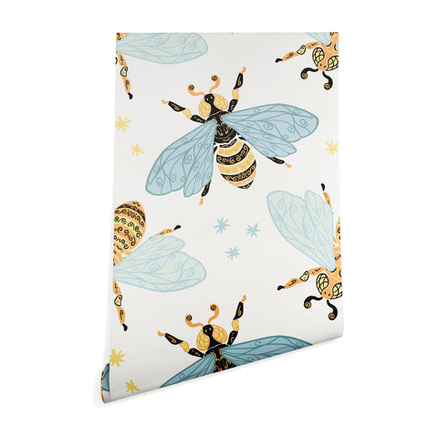 Avenie Spring Honey Bee Wallpaper