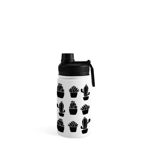 Avenie Succulents Black and White Water Bottle