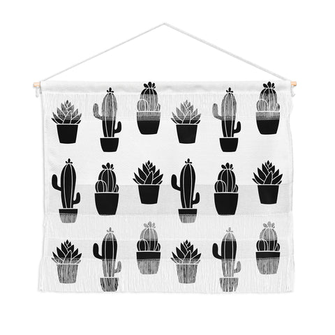Avenie Succulents Black and White Wall Hanging Landscape
