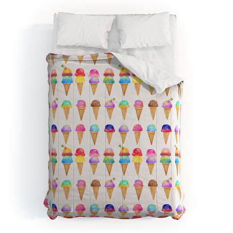 Avenie Summer Ice Cream Cones Comforter