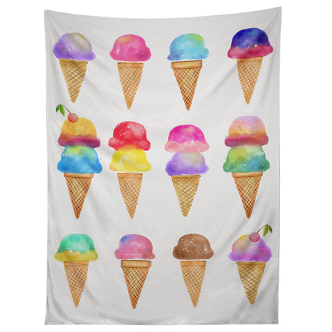 Avenie Summer Ice Cream Cones Tapestry