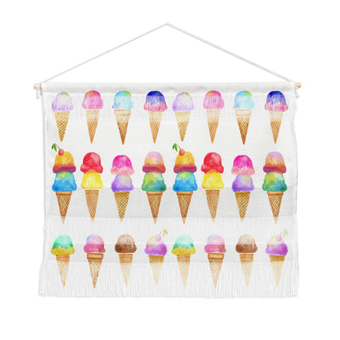 Avenie Summer Ice Cream Cones Wall Hanging Landscape