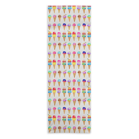 Avenie Summer Ice Cream Cones Yoga Towel