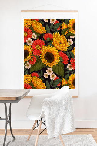 Avenie Sunflower Meadow Art Print And Hanger