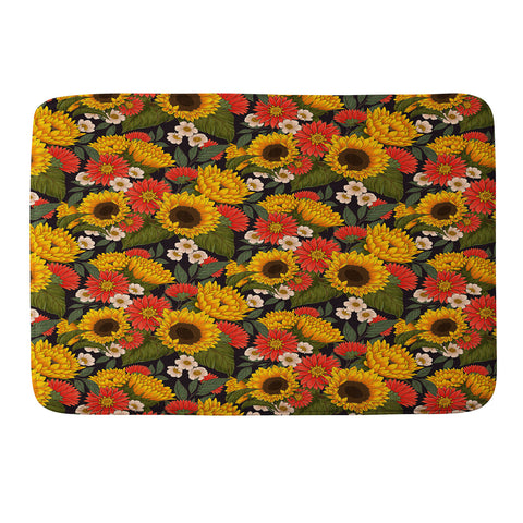 Avenie Sunflower Meadow Memory Foam Bath Mat