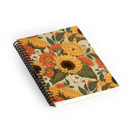 Avenie Sunflower Meadow Calm Green Spiral Notebook