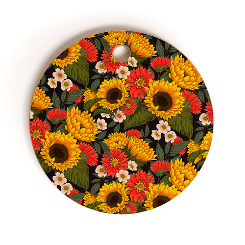 Avenie Sunflower Meadow Cutting Board Round