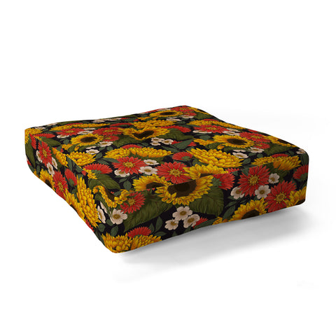 Avenie Sunflower Meadow Floor Pillow Square