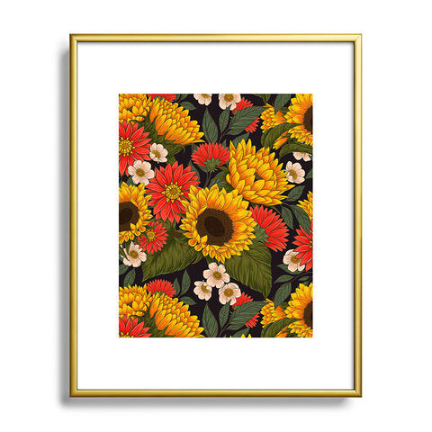 Avenie Sunflower Meadow Metal Framed Art Print