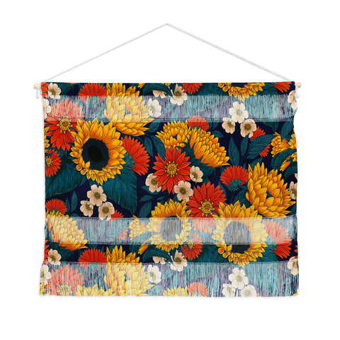 Avenie Sunflower Meadow Mystical Blue Wall Hanging Landscape