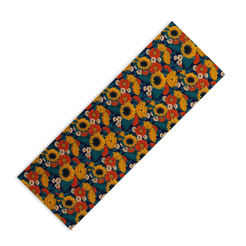 Avenie Sunflower Meadow Mystical Blue Yoga Mat