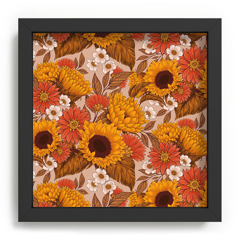 Avenie Sunflower Meadow Neutral Recessed Framing Square