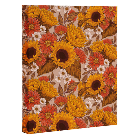 Avenie Sunflower Meadow Neutral Art Canvas