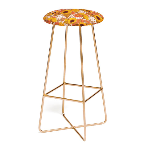 Avenie Sunflower Meadow Neutral Bar Stool